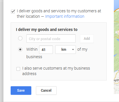 Hide address on Google Local Pages and Maps by ticking the check box