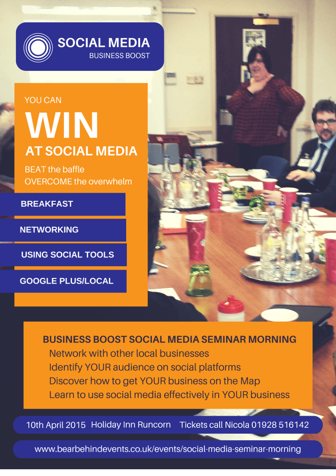 business boost runcorn social media seminar and networking 10th April 2015